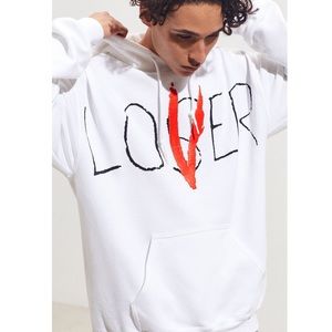 Lover Loser puff print hoodie sweatshirt